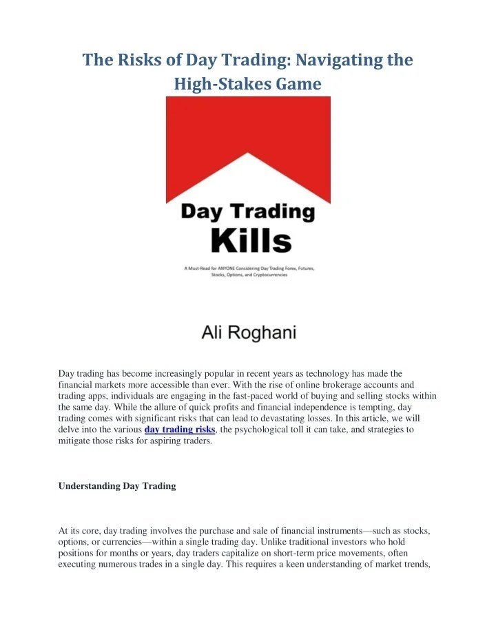 The Potential Returns & Financial Risks of Day Trading Unpacked